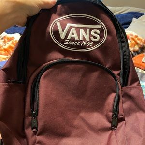 Beautiful burgundy vans backpack
